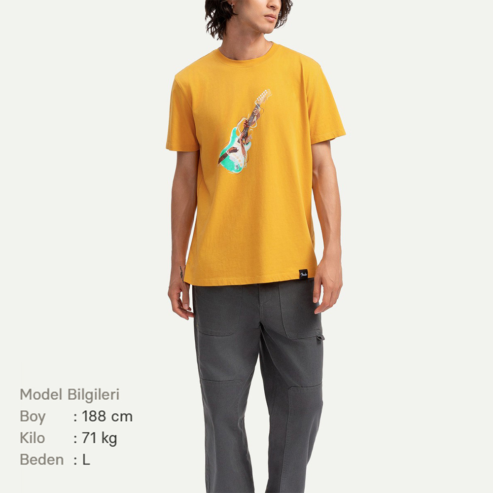 KAFT X FENDER X ZUHAL Riff Hands - Sulphur - Tasarım T-Shirt